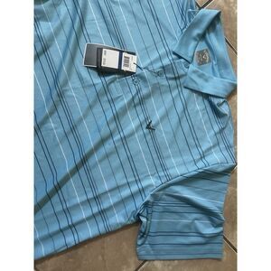 NWT Callaway XL UPF Moisture Wicking Golf Shirt  Striped Blue Grotto